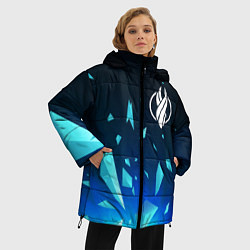 Куртка зимняя женская Dead Space взрыв частиц, цвет: 3D-черный — фото 2