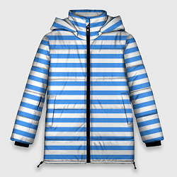 Куртка зимняя женская Тельняшка васильковая ВДВ, цвет: 3D-светло-серый