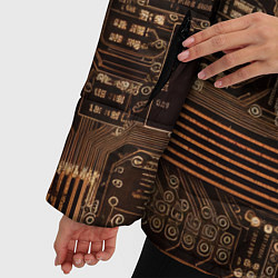 Куртка зимняя женская Старая печатная плата, цвет: 3D-черный — фото 2