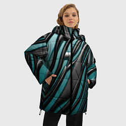 Куртка зимняя женская Подтеки, цвет: 3D-светло-серый — фото 2