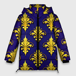 Куртка зимняя женская Геральдические лилии, цвет: 3D-черный