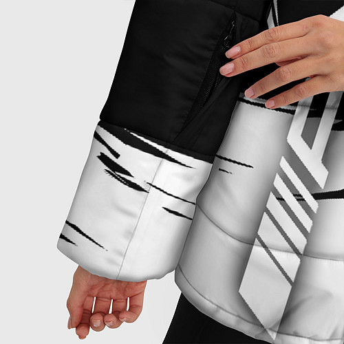 Женская зимняя куртка Mercedes benz - white color / 3D-Светло-серый – фото 5