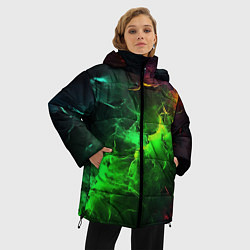 Куртка зимняя женская Зеленое свечение, цвет: 3D-светло-серый — фото 2