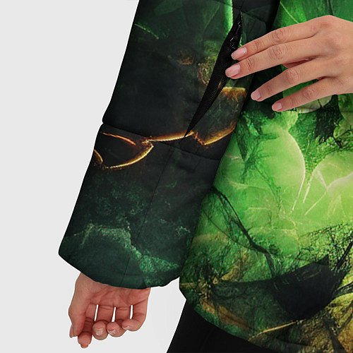 Женская зимняя куртка Зеленый взрыв / 3D-Светло-серый – фото 5