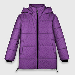 Куртка зимняя женская Сиреневого цвета с узорами, цвет: 3D-черный