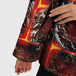 Куртка зимняя женская Камни в пылающей лаве, цвет: 3D-черный — фото 2