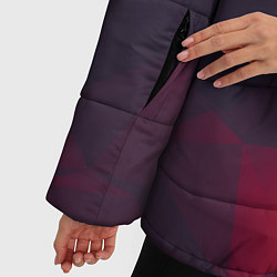 Куртка зимняя женская Полигональный узор, цвет: 3D-светло-серый — фото 2