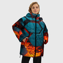 Куртка зимняя женская Лавовые наносоты, цвет: 3D-черный — фото 2
