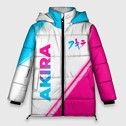 Куртка зимняя женская Akira neon gradient style: надпись, символ, цвет: 3D-черный