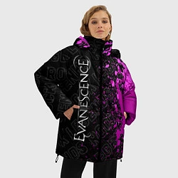 Куртка зимняя женская Evanescence rock legends: по-вертикали, цвет: 3D-черный — фото 2