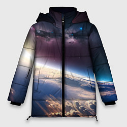 Куртка зимняя женская Планета и космос, цвет: 3D-черный