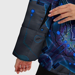 Куртка зимняя женская Нанотехнологический паттерн, цвет: 3D-светло-серый — фото 2