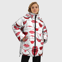 Куртка зимняя женская Сладкие губы, цвет: 3D-светло-серый — фото 2