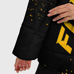 Куртка зимняя женская Ford - gold gradient: надпись, символ, цвет: 3D-черный — фото 2