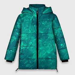 Женская зимняя куртка Художественный зелёный