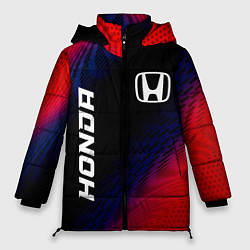 Куртка зимняя женская Honda красный карбон, цвет: 3D-черный