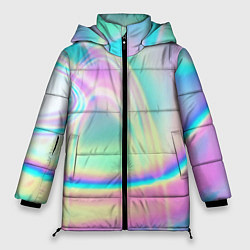 Куртка зимняя женская Эффект голографии, цвет: 3D-черный
