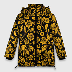 Куртка зимняя женская Золотая хохлома, цвет: 3D-красный