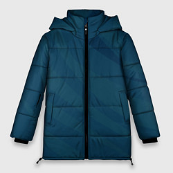 Куртка зимняя женская Сине-зеленый плавные полосы, цвет: 3D-светло-серый