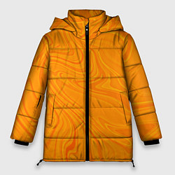 Куртка зимняя женская Абстракция оранжевый, цвет: 3D-светло-серый