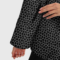 Куртка зимняя женская Мозаика мелкая черный, цвет: 3D-светло-серый — фото 2
