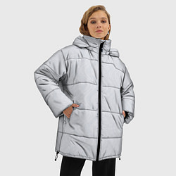 Куртка зимняя женская Волны светло-серый, цвет: 3D-черный — фото 2