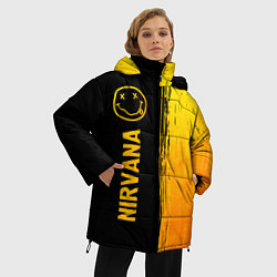 Куртка зимняя женская Nirvana - gold gradient: по-вертикали, цвет: 3D-черный — фото 2