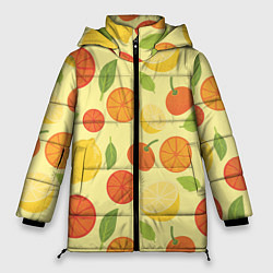 Куртка зимняя женская Цитрусовый рай, цвет: 3D-красный
