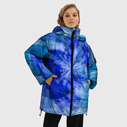 Куртка зимняя женская Геометрическое цунами, цвет: 3D-черный — фото 2