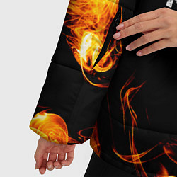 Куртка зимняя женская Ozzy Osbourne и пылающий огонь, цвет: 3D-черный — фото 2