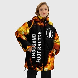 Куртка зимняя женская Thousand Foot Krutch и пылающий огонь, цвет: 3D-черный — фото 2
