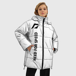 Куртка зимняя женская Need for Speed glitch на светлом фоне: по-вертикал, цвет: 3D-черный — фото 2