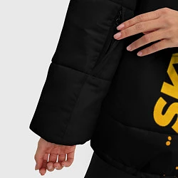 Куртка зимняя женская Skyrim - gold gradient: по-вертикали, цвет: 3D-черный — фото 2
