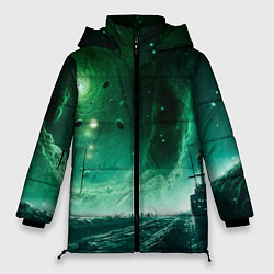 Куртка зимняя женская Космическая буря, цвет: 3D-светло-серый