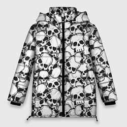Куртка зимняя женская Черепа - смерть, цвет: 3D-светло-серый