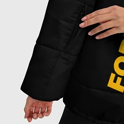 Куртка зимняя женская Fortnite - gold gradient: по-вертикали, цвет: 3D-черный — фото 2