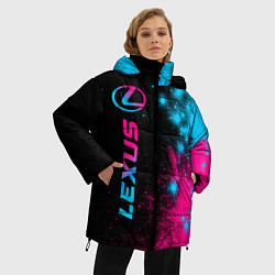 Куртка зимняя женская Lexus - neon gradient: по-вертикали, цвет: 3D-черный — фото 2
