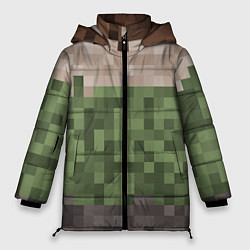 Куртка зимняя женская Пиксельная текстура, цвет: 3D-светло-серый