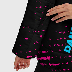 Куртка зимняя женская Danganronpa - neon gradient: по-вертикали, цвет: 3D-черный — фото 2