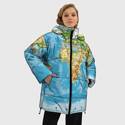Куртка зимняя женская Атлас мира, цвет: 3D-красный — фото 2