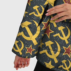 Куртка зимняя женская Серп и Молот - СССР, цвет: 3D-красный — фото 2