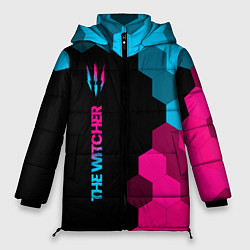 Куртка зимняя женская The Witcher - neon gradient: по-вертикали, цвет: 3D-черный