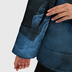 Куртка зимняя женская Синий туман текстура от нейросети, цвет: 3D-черный — фото 2