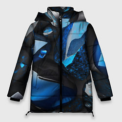 Куртка зимняя женская Красивые камни текстура - нейросеть, цвет: 3D-черный