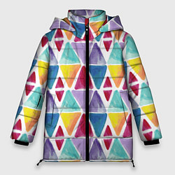 Куртка зимняя женская Треугольнички, цвет: 3D-светло-серый
