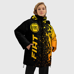Куртка зимняя женская Fiat - gold gradient: по-вертикали, цвет: 3D-черный — фото 2