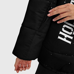 Куртка зимняя женская Hollywood Undead и рок символ на темном фоне, цвет: 3D-черный — фото 2