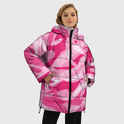 Куртка зимняя женская Камуфляж в розовом, цвет: 3D-красный — фото 2
