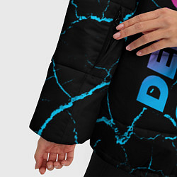 Куртка зимняя женская Demon Slayer - neon gradient: по-вертикали, цвет: 3D-черный — фото 2