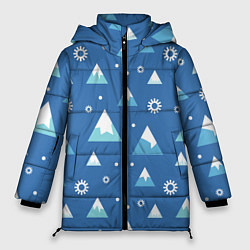 Куртка зимняя женская Снег в горах, цвет: 3D-черный